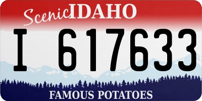 ID license plate I617633