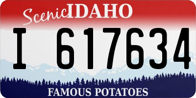 ID license plate I617634