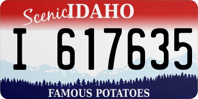 ID license plate I617635