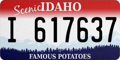 ID license plate I617637
