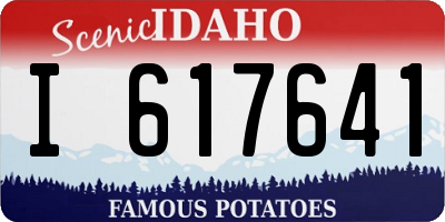 ID license plate I617641