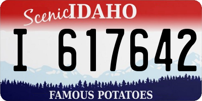 ID license plate I617642