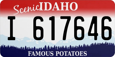 ID license plate I617646