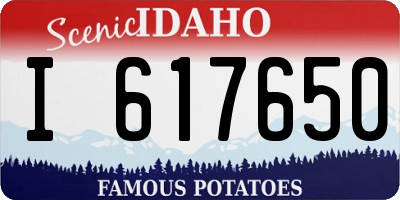 ID license plate I617650