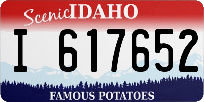 ID license plate I617652