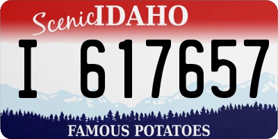 ID license plate I617657