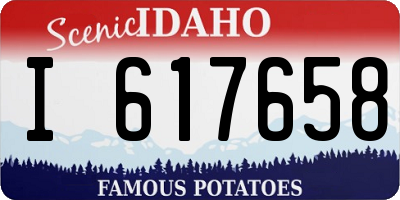 ID license plate I617658