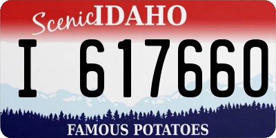 ID license plate I617660