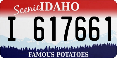 ID license plate I617661