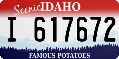 ID license plate I617672