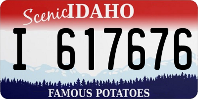 ID license plate I617676