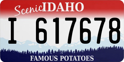 ID license plate I617678