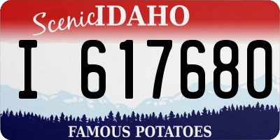 ID license plate I617680
