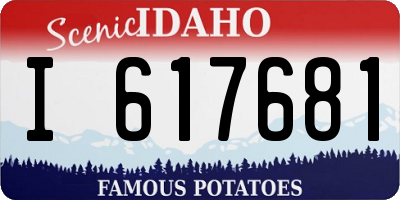 ID license plate I617681