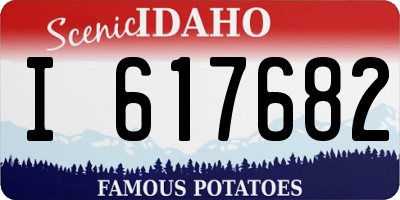 ID license plate I617682
