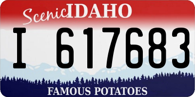ID license plate I617683