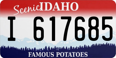 ID license plate I617685