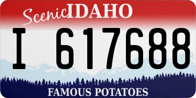 ID license plate I617688