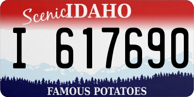 ID license plate I617690