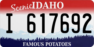 ID license plate I617692