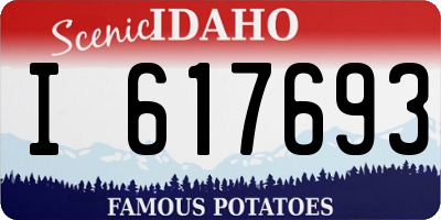 ID license plate I617693
