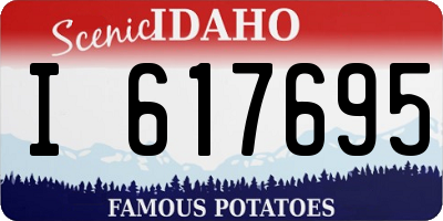 ID license plate I617695