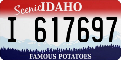 ID license plate I617697