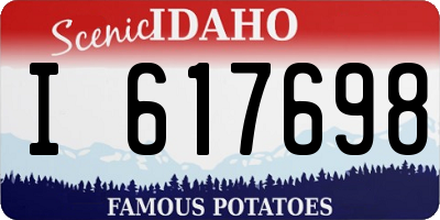 ID license plate I617698