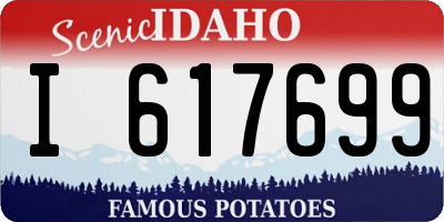 ID license plate I617699