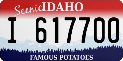ID license plate I617700