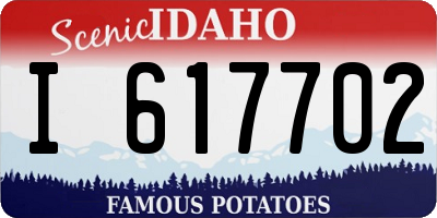 ID license plate I617702