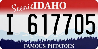 ID license plate I617705