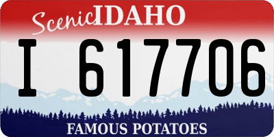 ID license plate I617706