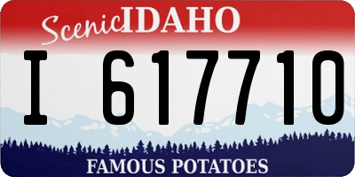 ID license plate I617710