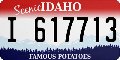 ID license plate I617713