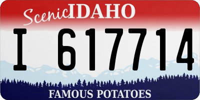 ID license plate I617714