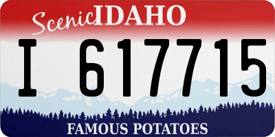 ID license plate I617715
