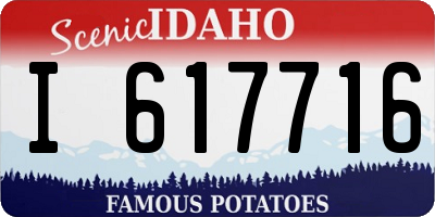 ID license plate I617716
