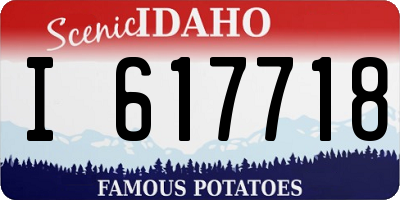 ID license plate I617718