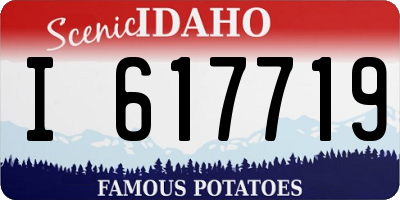 ID license plate I617719
