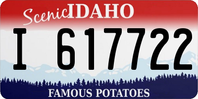 ID license plate I617722