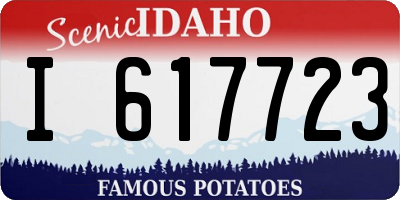 ID license plate I617723