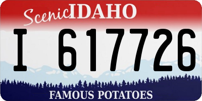 ID license plate I617726