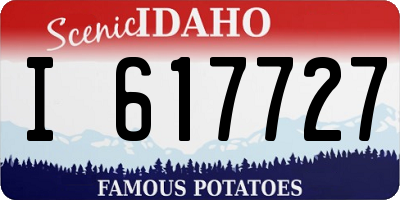 ID license plate I617727