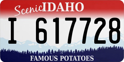 ID license plate I617728