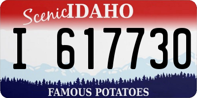 ID license plate I617730