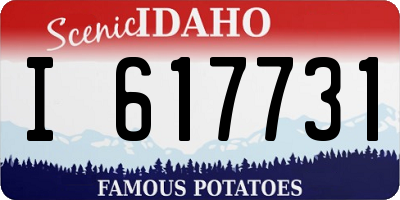 ID license plate I617731