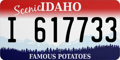 ID license plate I617733