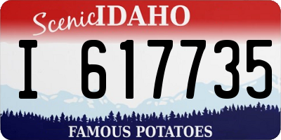 ID license plate I617735