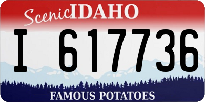 ID license plate I617736